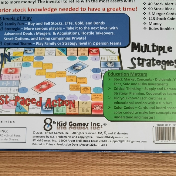 The Stock Exchange Game, :Invest In The Stock Market & Retire Rich, Board Game - Picture 12 of 13